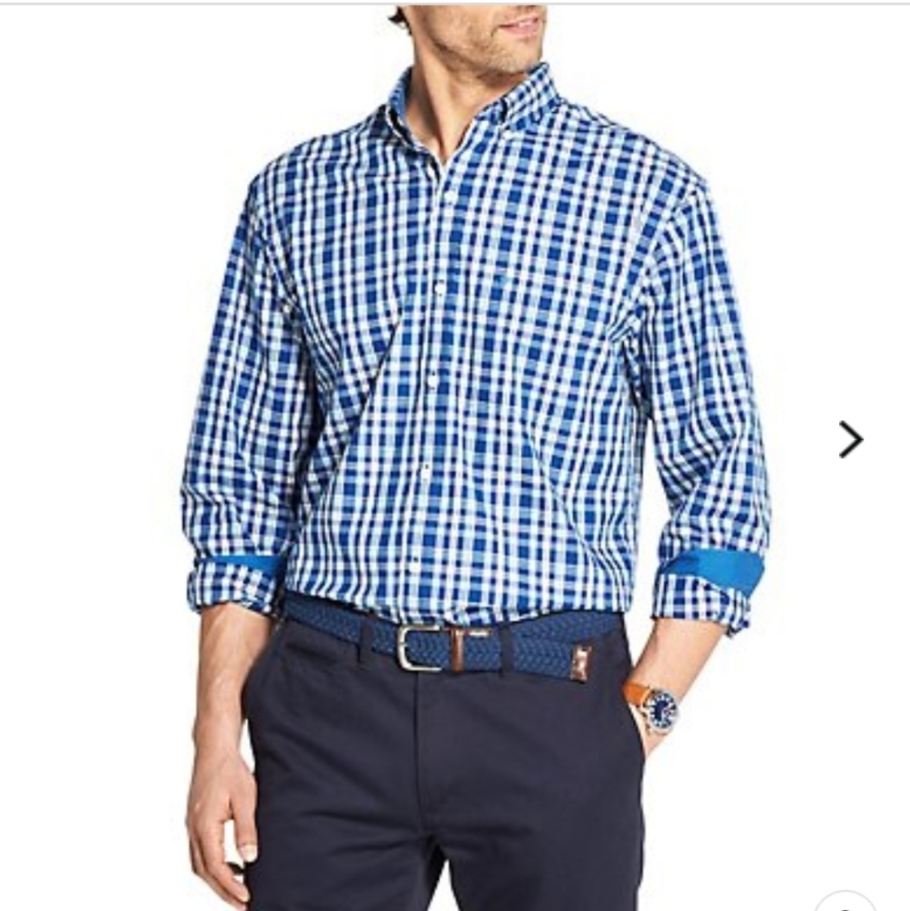 IZOD Plaid Button Down